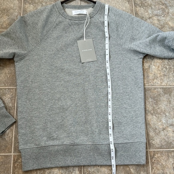 NWT Everlane The French Terry Crewneck Longsleeve Heather Grey XXS neutral - Picture 6 of 12